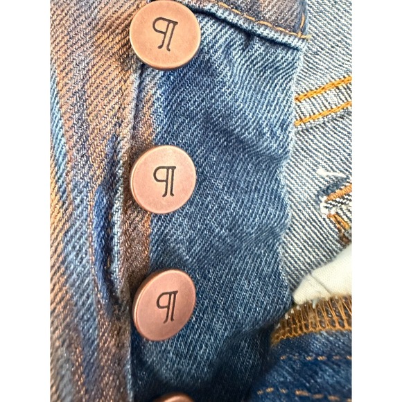 Anthropologie PILCRO Devon Rins Jean Shorts COATED EDITION Sz 27 Metallic Bronze - Picture 5 of 14